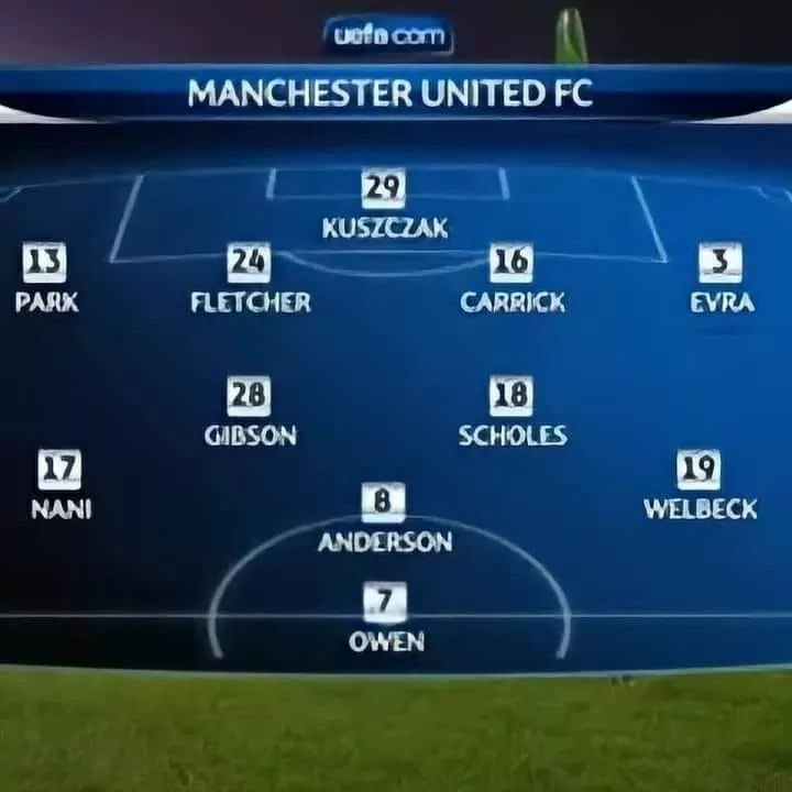 XI Manchesteru United w meczu LM z Wolfsburgiem w 2009 roku! :D